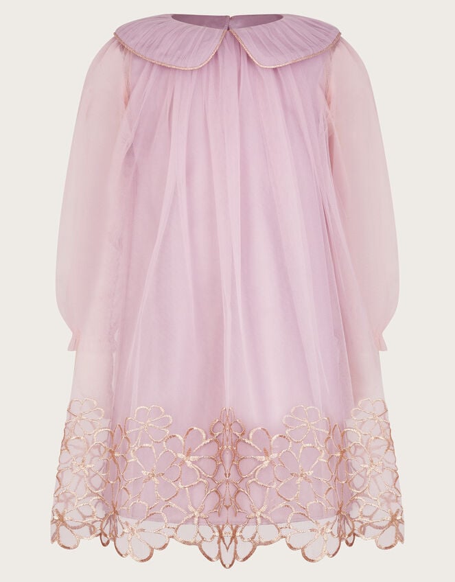 Vanessa Tulle Collar Swing Dress, Pink (PINK), large