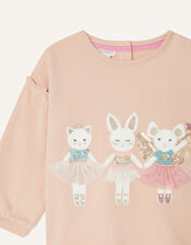 Baby Animal Motif Jersey Set, Pink (PINK), large