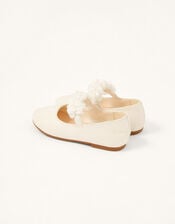 Corsage Shimmer Walker Shoes, Ivory (IVORY), large