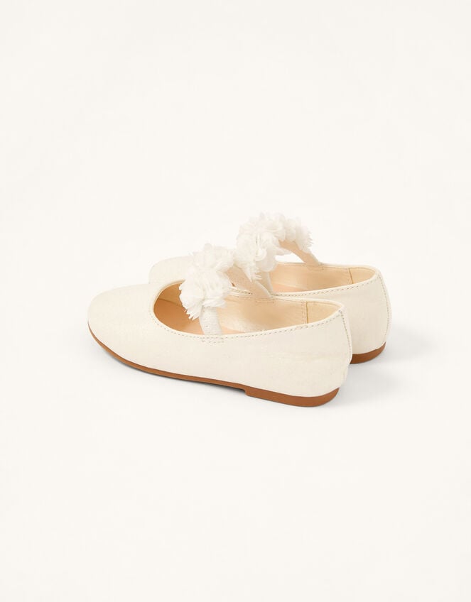 Corsage Shimmer Walker Shoes, Ivory (IVORY), large