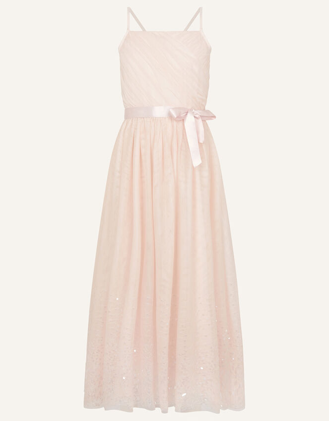 Lana Sequin Hem Maxi Prom Dress , Pink (PALE PINK), large