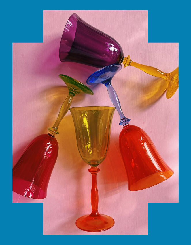 4-Pack Anna and Nina Wine Glasses, , large