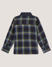 Check Print Shirt, Blue (BLUE), large