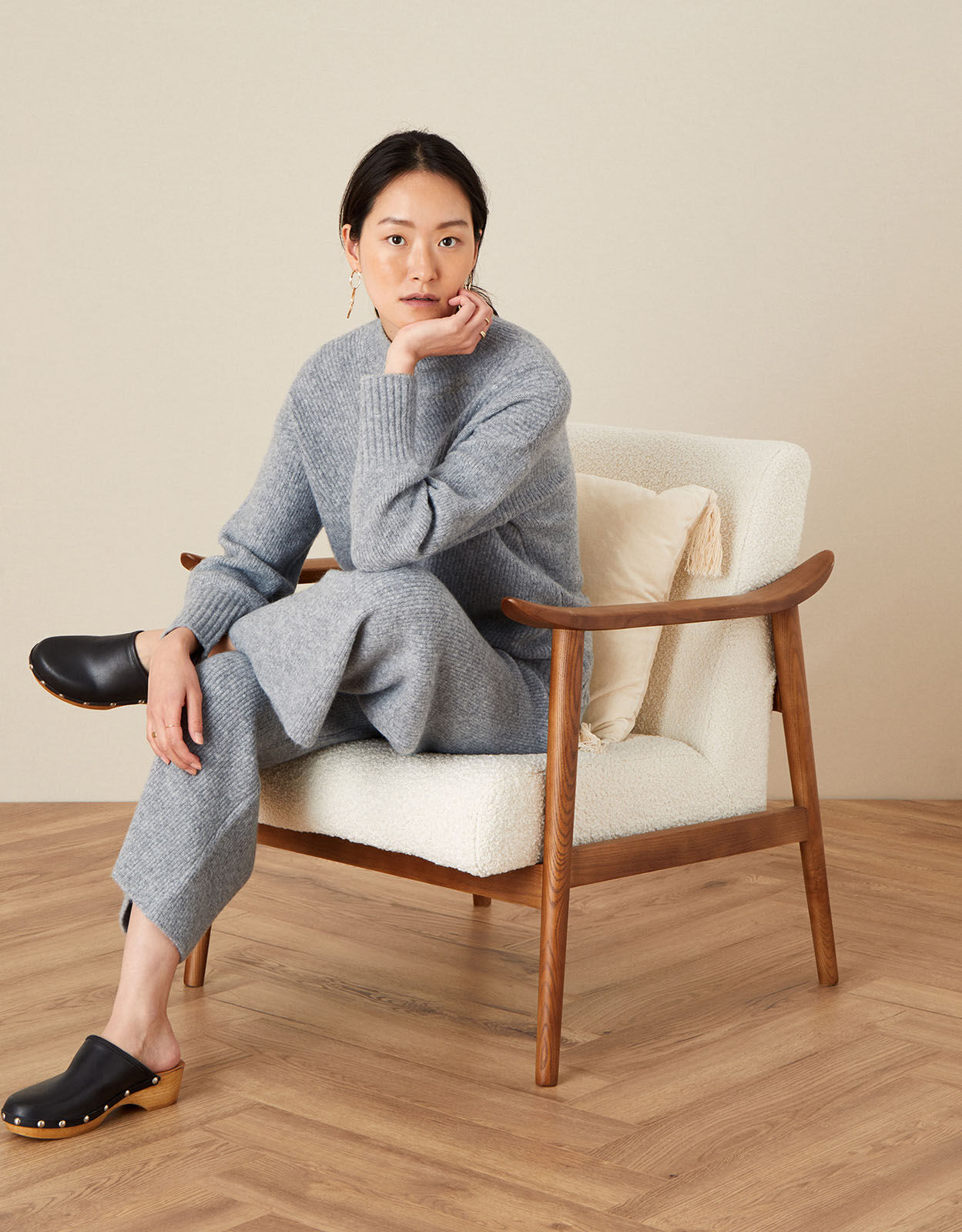 Monsoon grey jumper hotsell