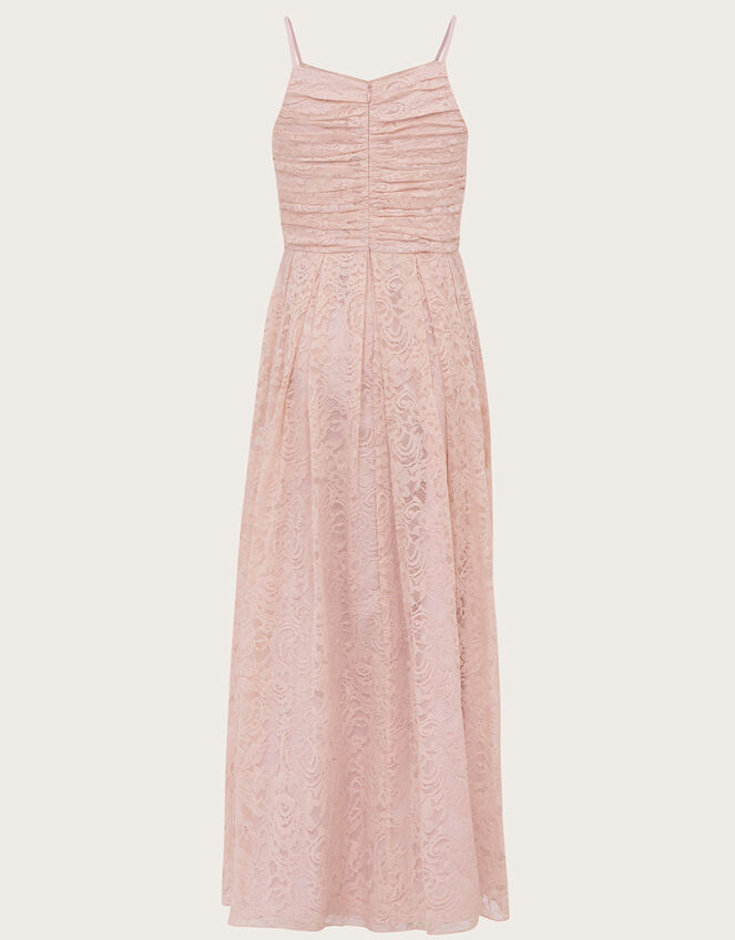 Floral Lace Prom Dress, Pink (DUSKY PINK), large