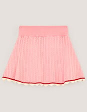 Embellished Cable Knit Skirt, Pink (PINK), large