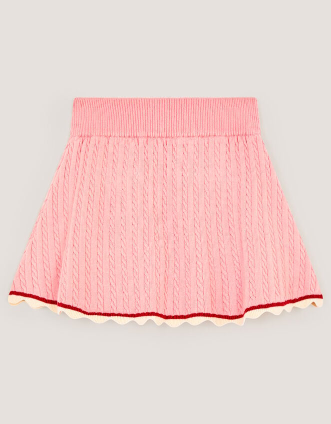 Embellished Cable Knit Skirt, Pink (PINK), large