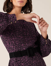 Heart Print Dress in LENZING™ ECOVERO™, Black (BLACK), large
