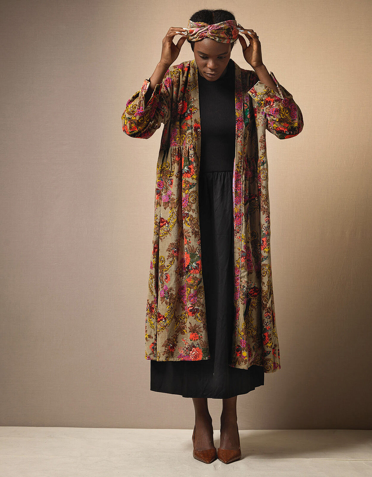One Hundred Stars Autumn Chintz Velvet Duster