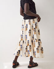 East Lucy Floral Midi Skirt, Blue (BLUE), large