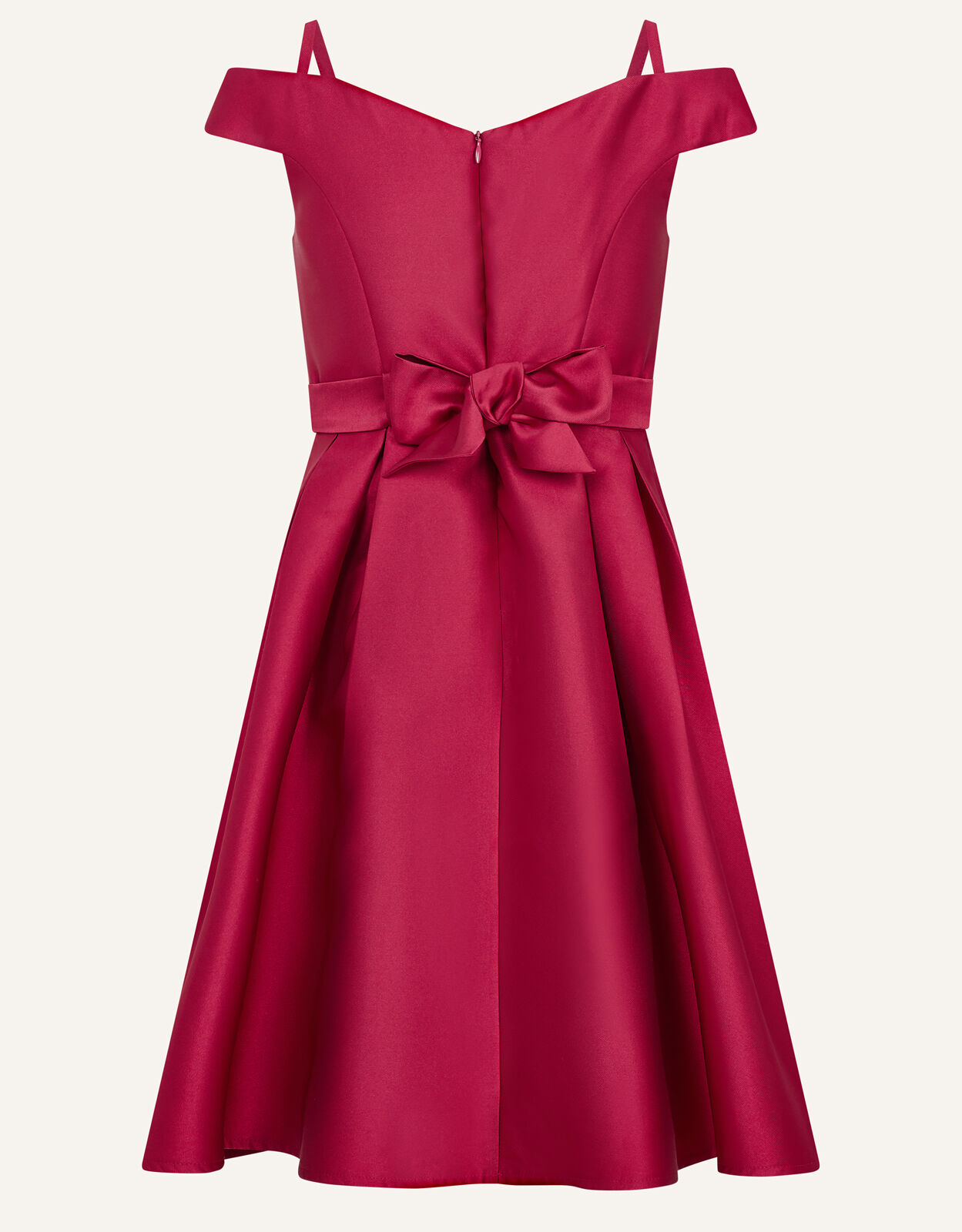 Bardot Duchess Twill Prom Dress Red