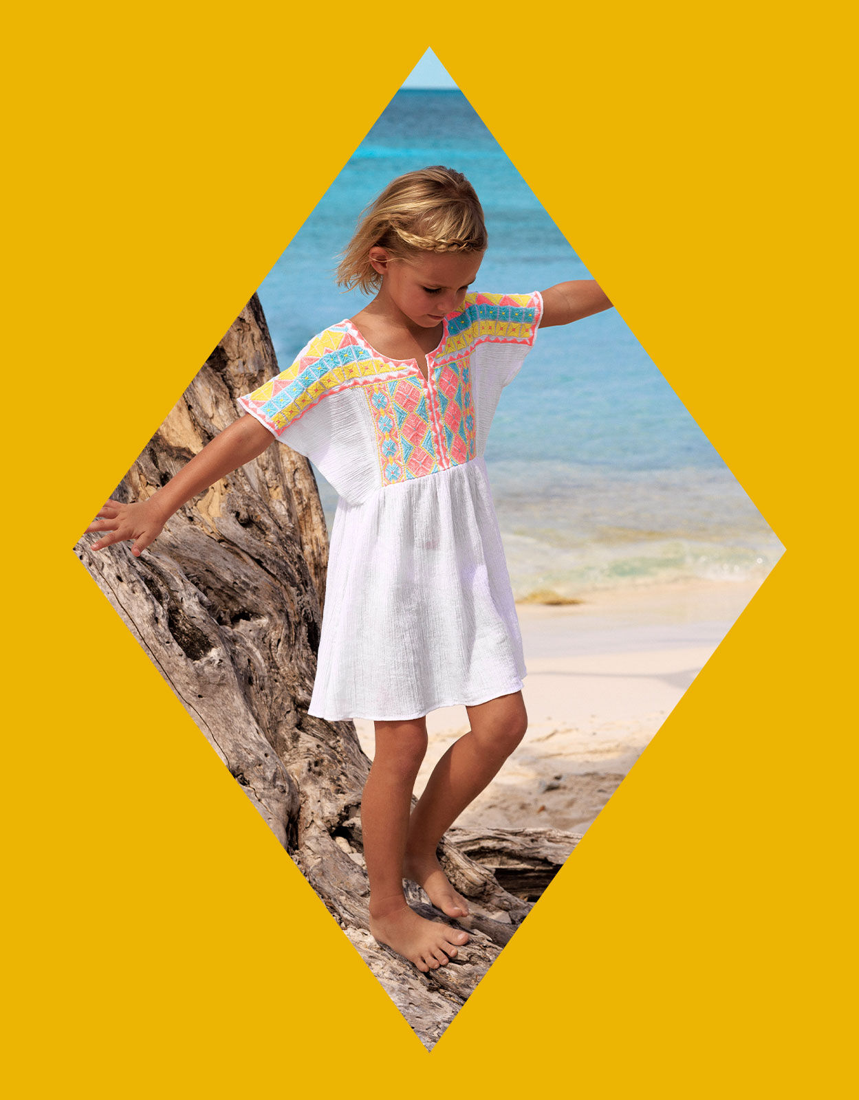 White cheesecloth dress shop