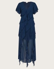 Renata Ruffle Maxi Dress, Blue (NAVY), large
