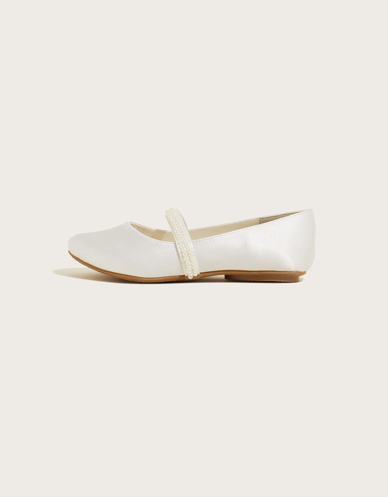 White satin ballet flats on sale