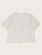 Broderie Blouse, Ivory (IVORY), large