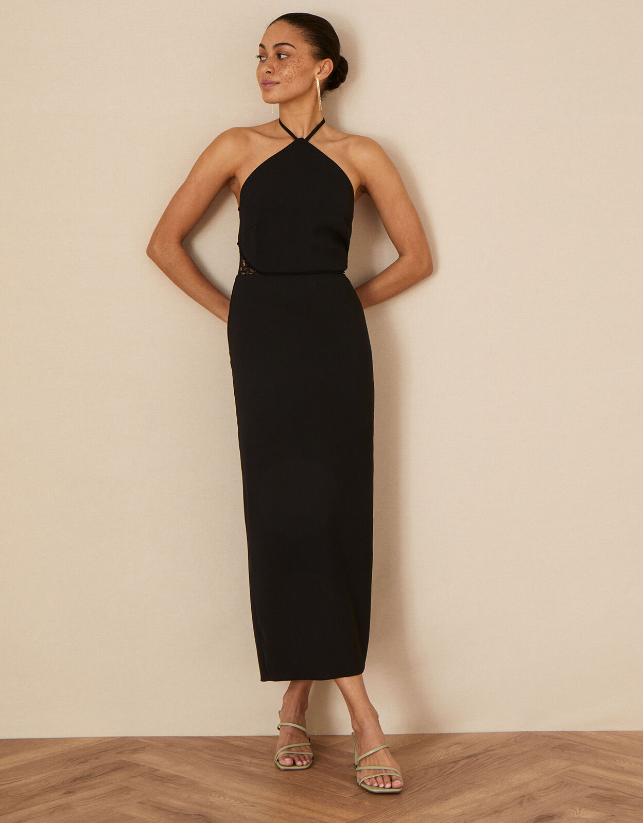 Black sales halter dress