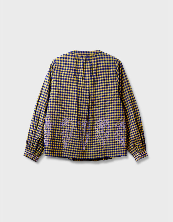 East Dilly Gingham Cotton Blouse, Multi (MULTI), large