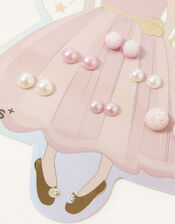 Bella Ballerina Stick On Earrings, , large