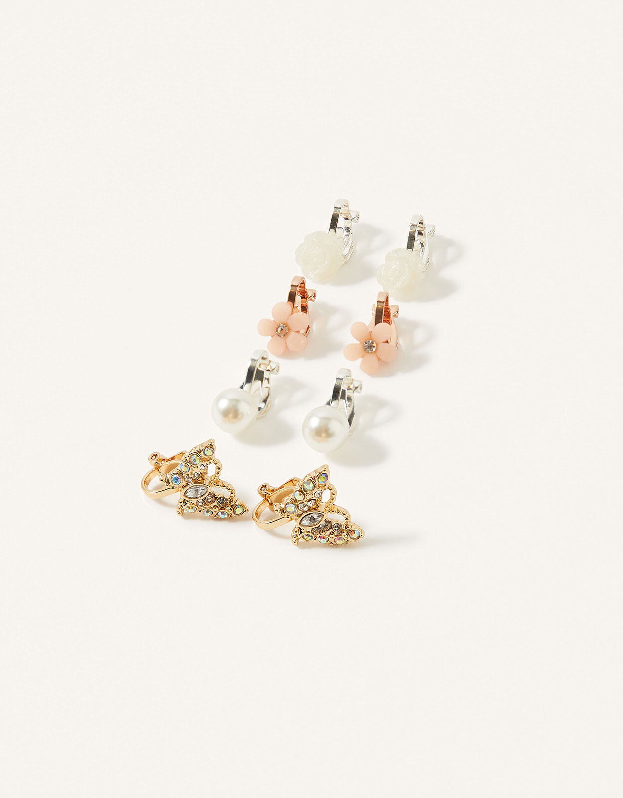 Pretty Clip On Earring Set