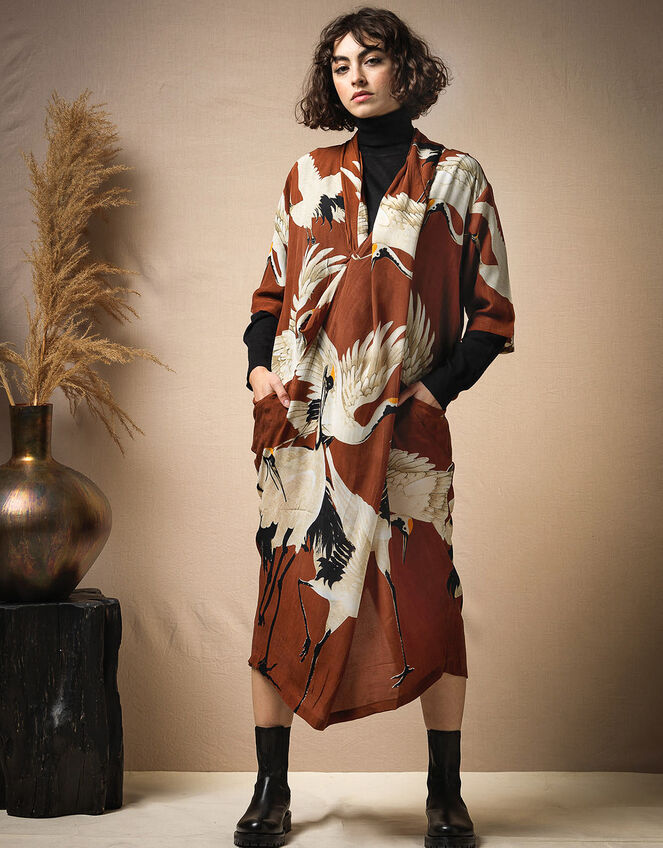 One Hundred Stars Cigar Rachel Dress, Brown (BROWN), large