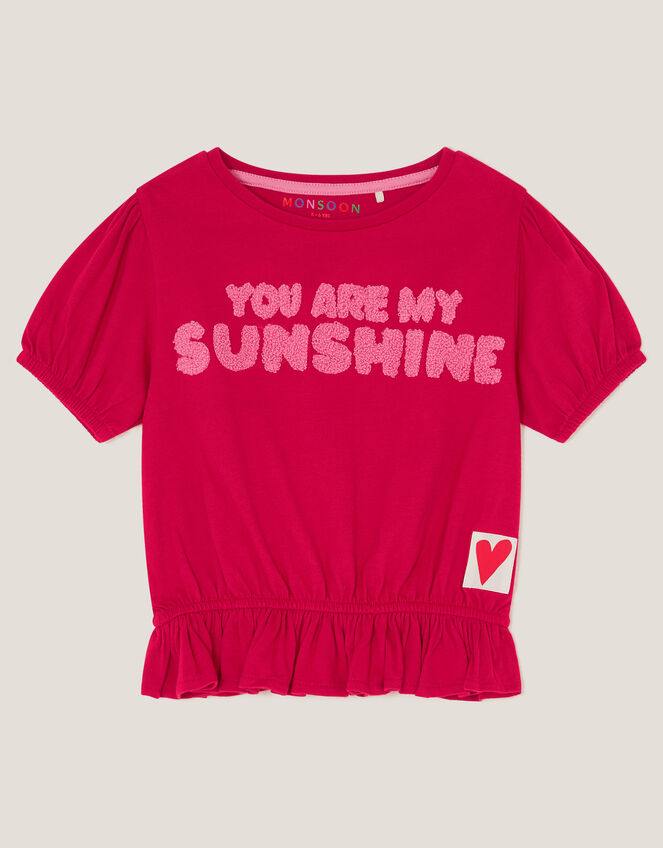 You Are My Sunshine Frill T-Shirt, Red (RED), large