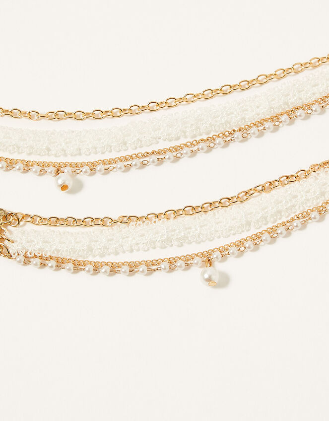 Layered Lacey Choker and Bracelet Set, , large