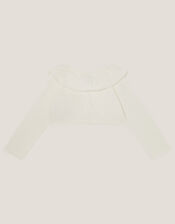 Baby Oversized Collar Cardigan, Ivory (IVORY), large
