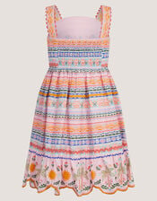 Monsoon x Charlie Taylor Print Tiered Dress, Ivory (IVORY), large