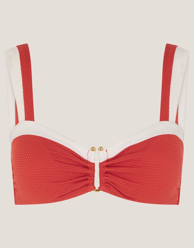 Sabrina Two Tone Bikini Top, Orange (RUST), large