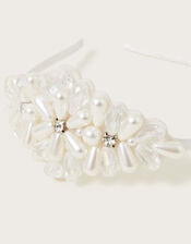 Pearl Embellished Headband, , large
