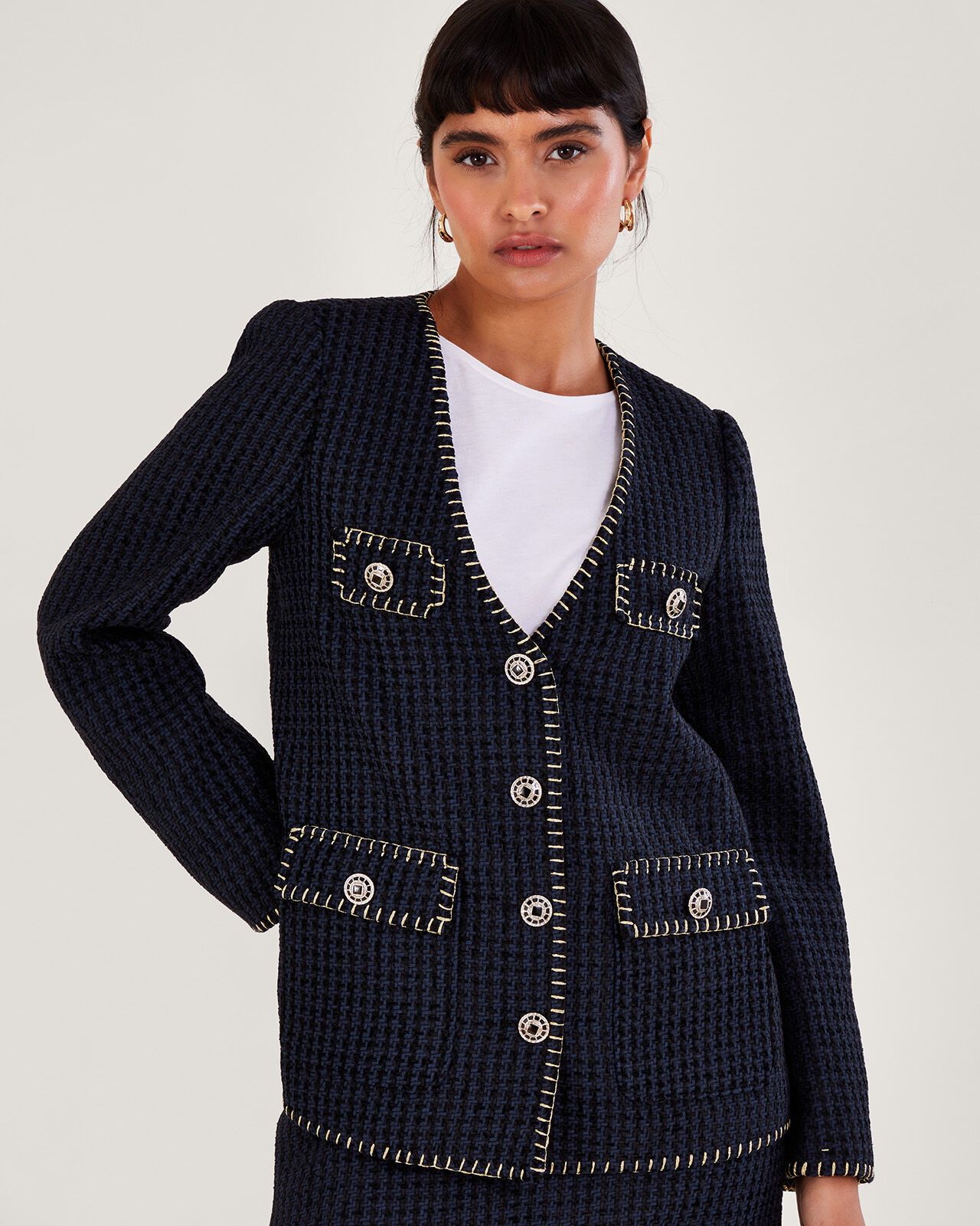 Monsoon top tweed jacket