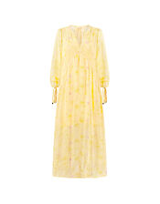 East Gracie Floral Maxi Smock Dress, Yellow (YELLOW), large