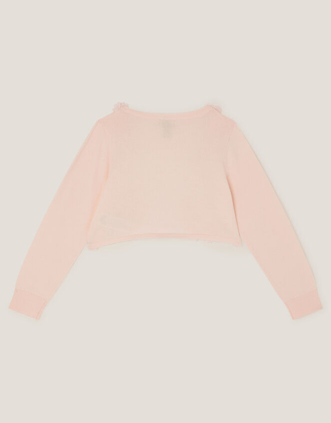 Appliqué Floral Cardigan, Pink (PINK), large