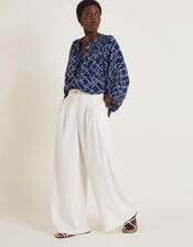Neva Artisan Blouson Blouse, Blue (NAVY), large