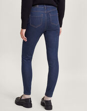 Iris Short-Length Skinny Jeans, Blue (BLUE BLACK), large