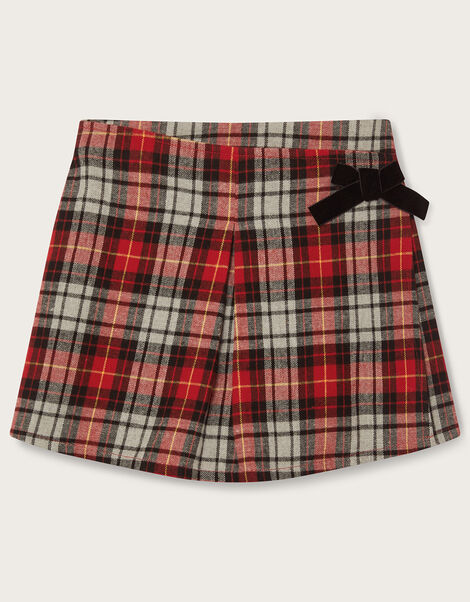 Wrap Check Skort, Red (RED), large