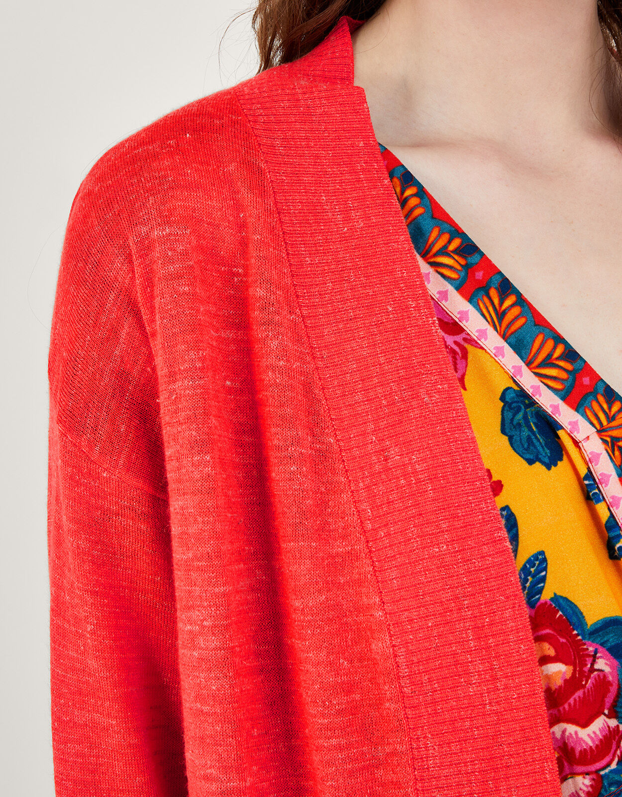Monsoon outlet red cardigan