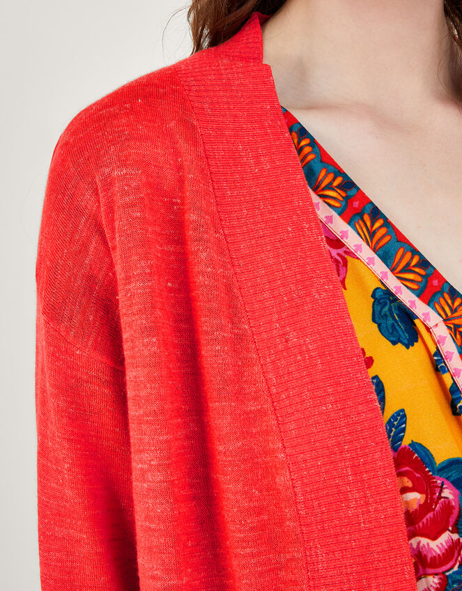 Pocket Cardigan, Orange (CORAL), large