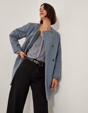 Viola V-Neck Cropped Cardigan, Gray (GREY), large