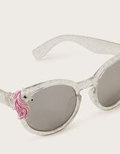 Unicorn Round Glitter Sunglasses, , large
