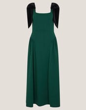 Billi Bow Strap Jersey Midi Dress, Green (GREEN), large