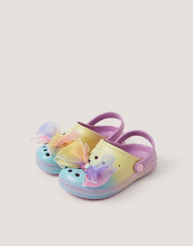 Bow Glitter Ombr&eacute; Clogs, Multi (MULTI), large