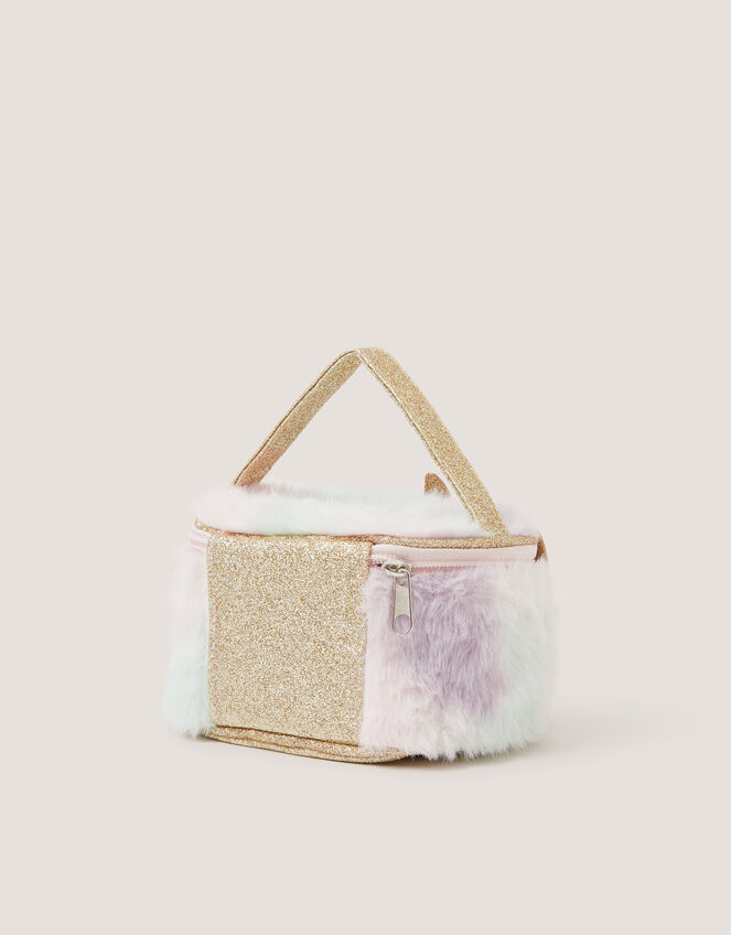 Fluffy Unicorn Make Up Bag, , large