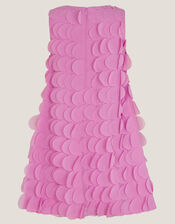 Jazzy Scallop Frill Shift Dress, Pink (MAGENTA), large