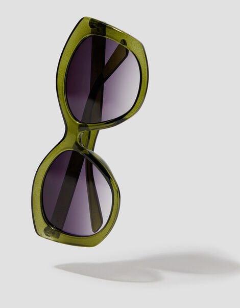 Curved Cat Eye Sunglasses, , large