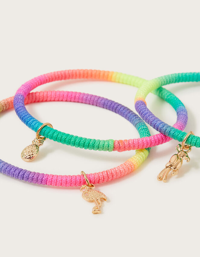 Rainbow Wrapped Bangles Set of Three, , large