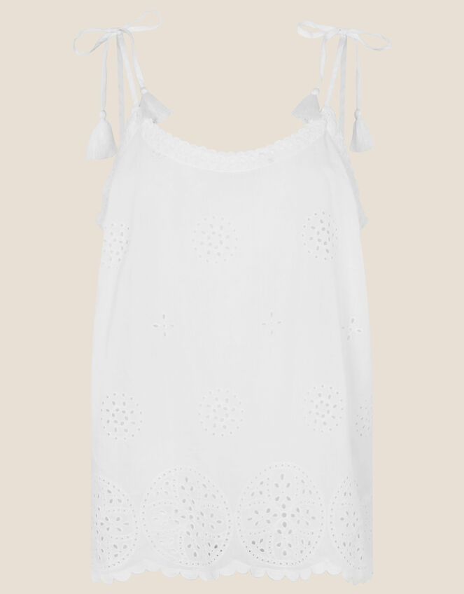 Broderie Cami Vest, White (WHITE), large