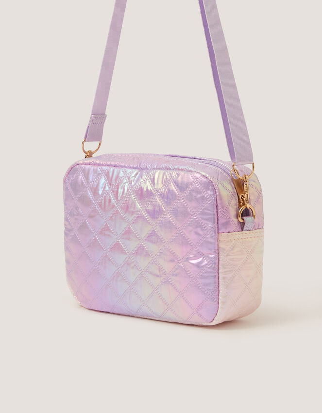 Iridescent Quilted Crossbody Bag, , large