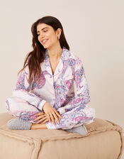 Paisley Print Pyjama Shirt, Pink (PINK), large