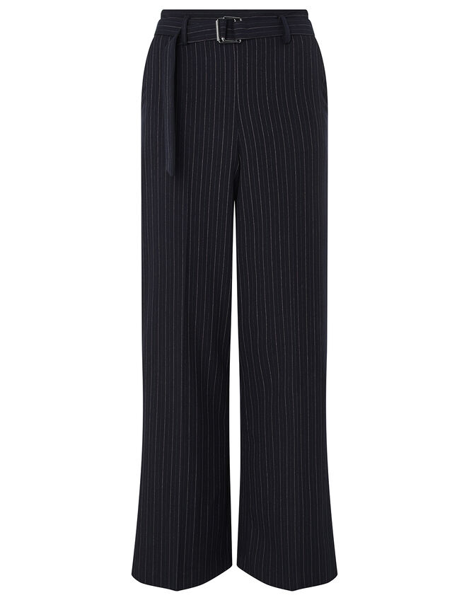 Paige Pinstripe Trousers, Blue (NAVY), large